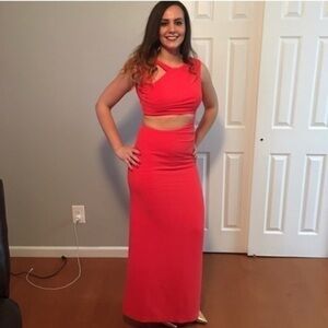 BCBGMAXAZRIA Kimora Sleeveless Cutout Gown Sz 6